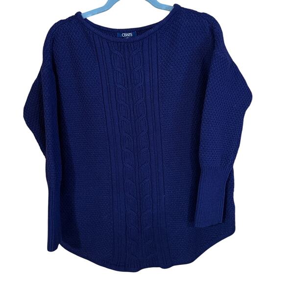 Chaps Women's Purple Cable Knit Sweater Size Large - Picture 1 of 7